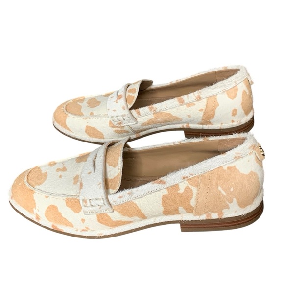 Sam Edelman Birch natural and ivory Brahma calf hair penny loafer. NWOT.‎ Size 8 - Picture 4 of 9